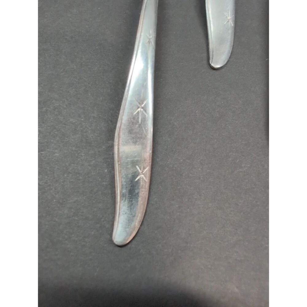 21 Piece Lot Mar Crest  Stainless Flatware Silverware Atomic MCM USA